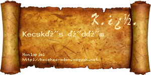 Kecskés Ádám névjegykártya